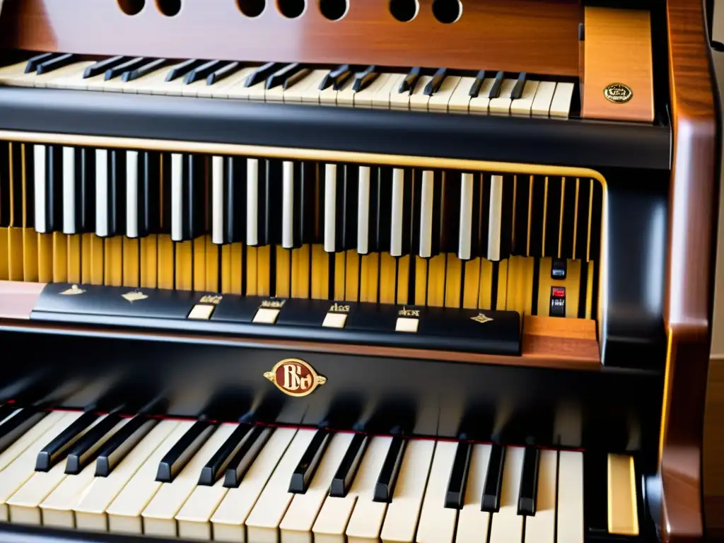 Un órgano Hammond B3 vintage captura la esencia y el sonido atemporal mientras manos hábiles lo tocan