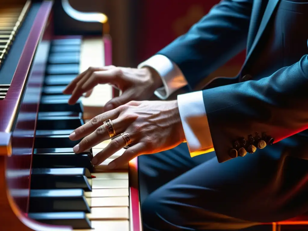 Un pianista de flamenco fusiona culturalmente tradición y modernidad con destreza sobre el teclado, mientras la pasión se refleja en su rostro