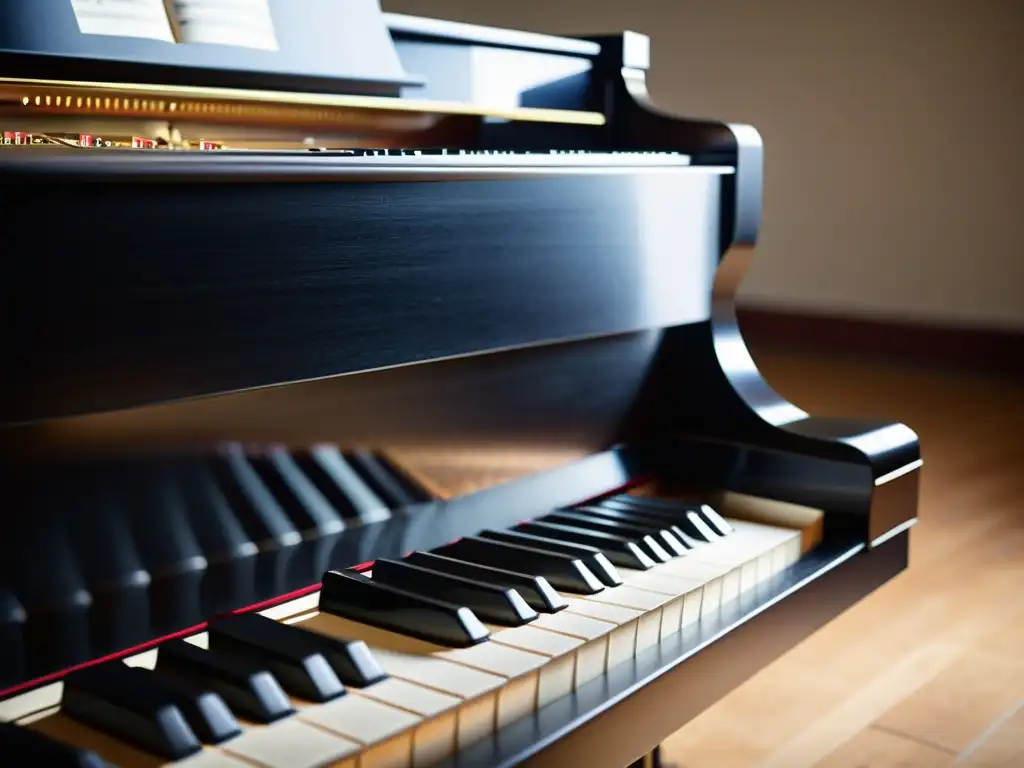 El pianista utiliza correctamente los pedales del piano durante una emotiva interpretación, mostrando destreza y pasión musical