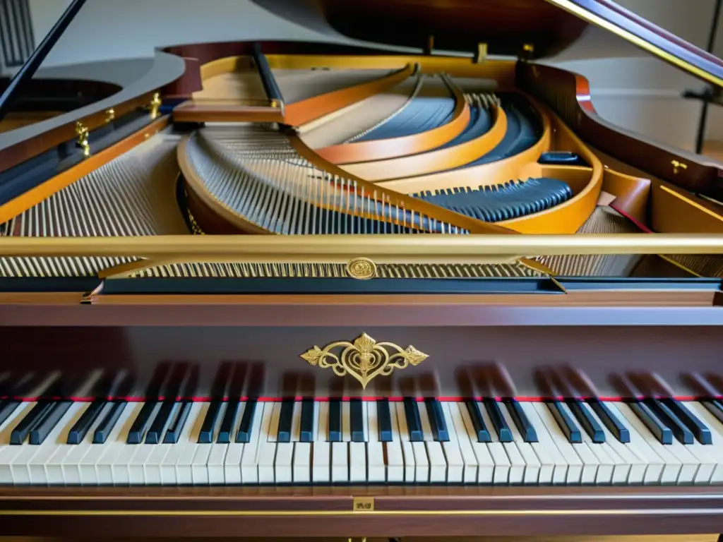 Un piano de pedales con historia y sonido: el brillo de la madera y la artesanía invitan a apreciar su complejidad mecánica y potencial musical