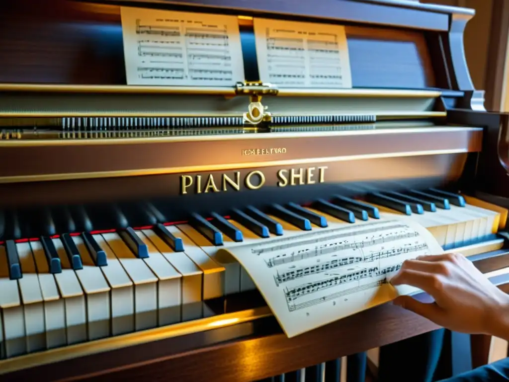El piano de rollo, con sus intrincadas mecánicas y detalles artísticos, representa la historia y funcionamiento del piano de rollo en el siglo XX