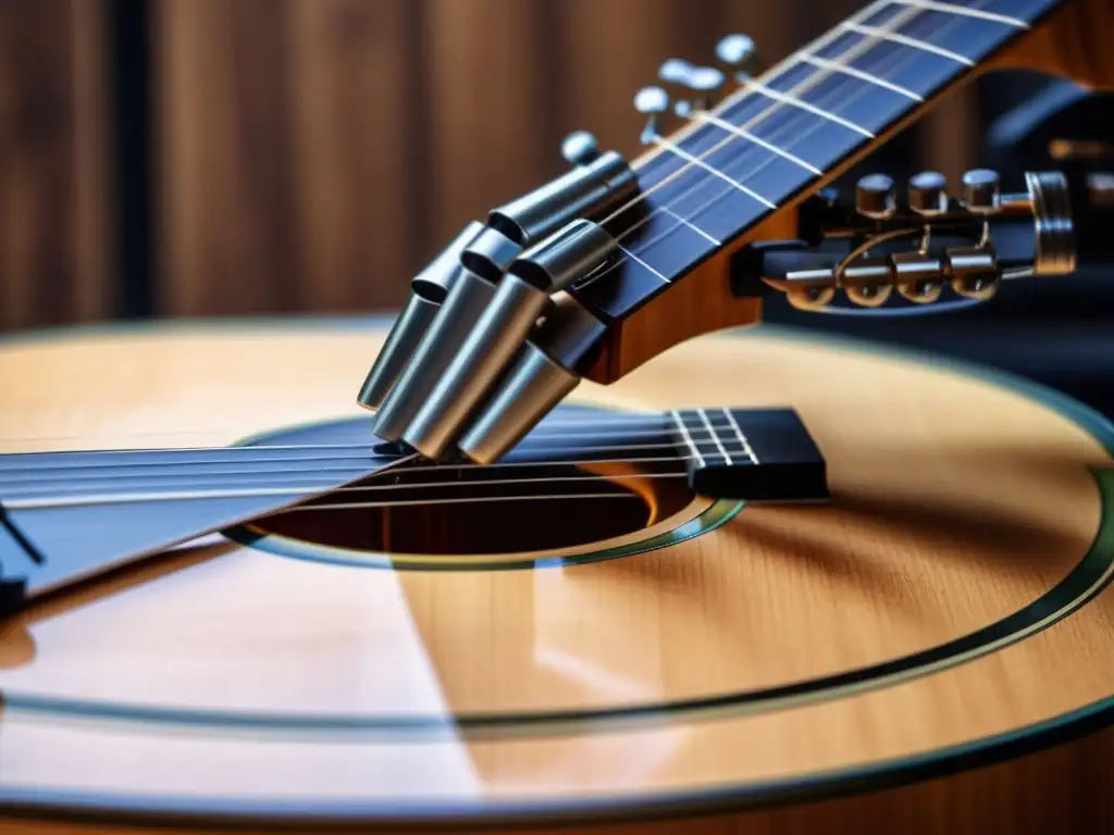 Un robot toca con precisión las cuerdas de una guitarra clásica, fusionando tecnología y música