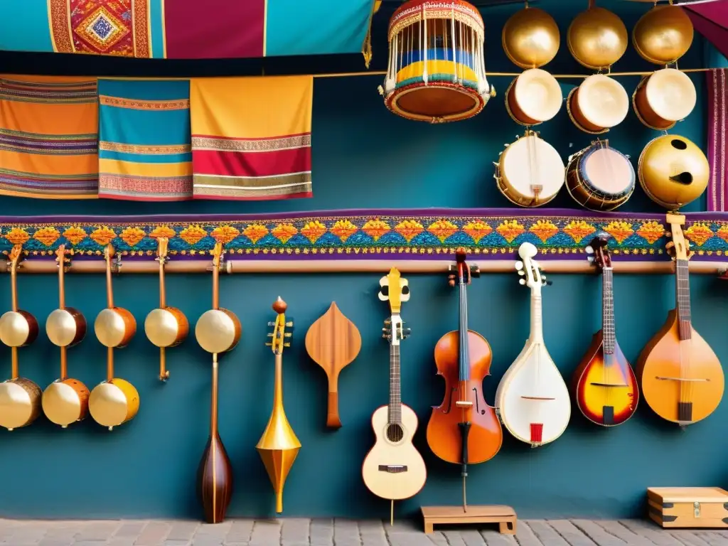 Vibrante mercado global de instrumentos musicales, diversidad cultural y globalización en una ciudad dinámica