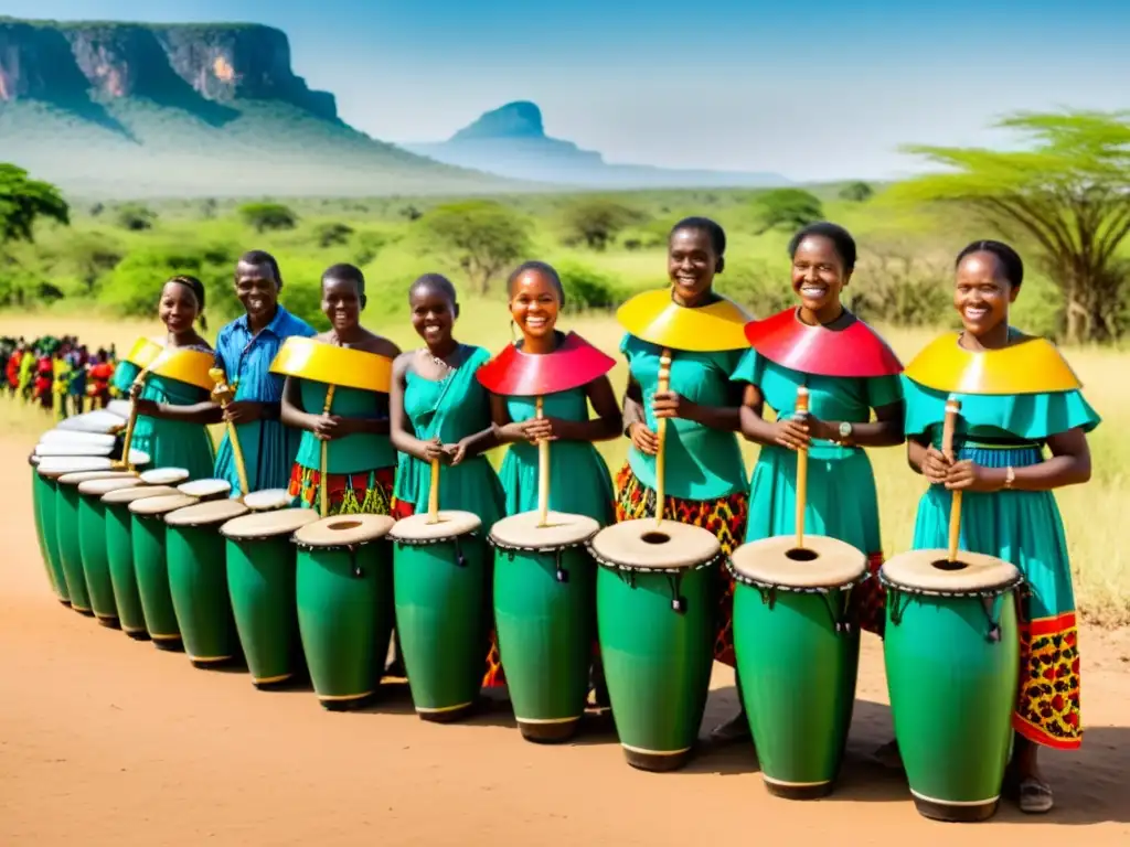 Vibrante música tradicional: los Lozi de Zambia tocan la marimba de tubos en un escenario natural